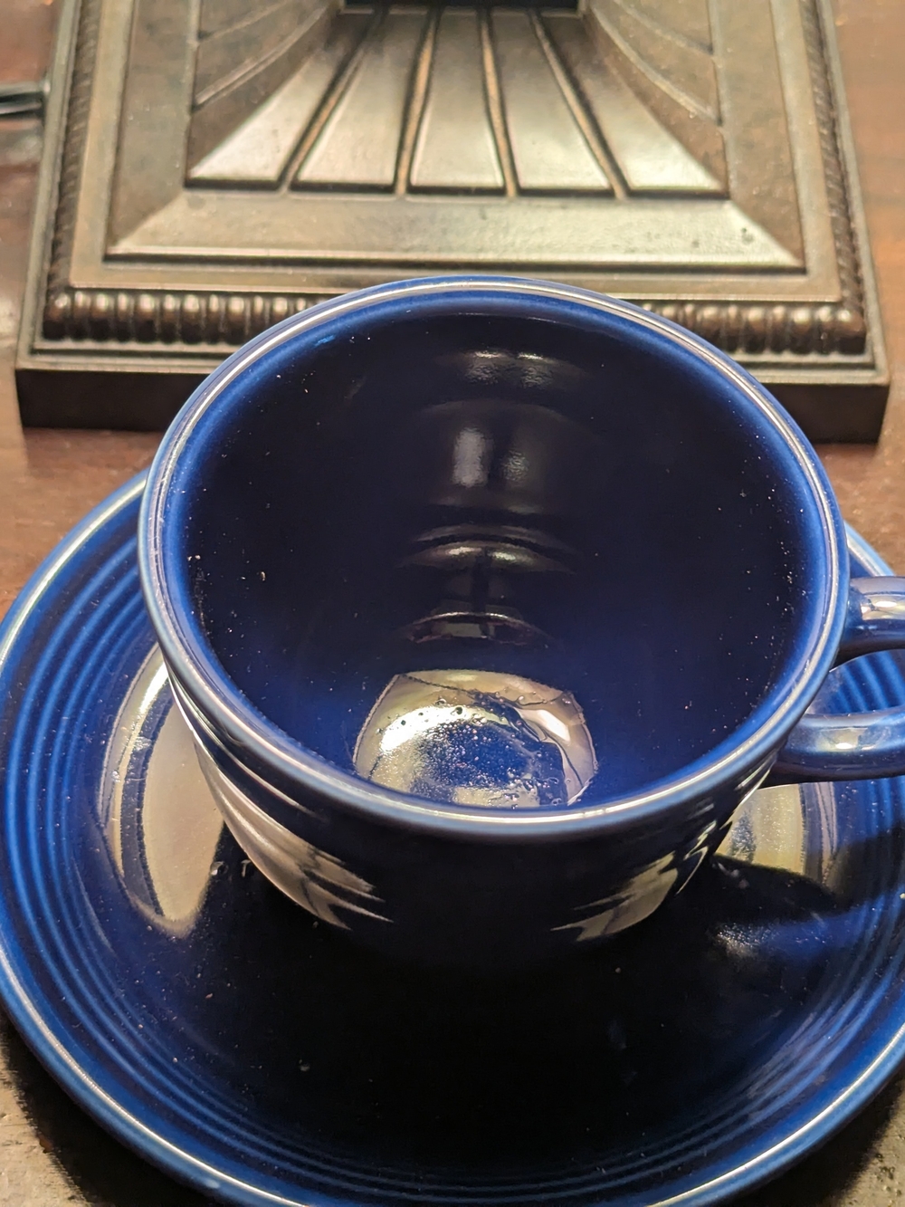 Deep Blue Ceramic Cup and Saucer Set - Elegant Home Dining